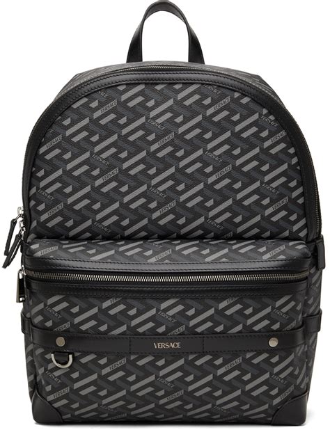 versace backpack black and grey|Versace with backpack macy's.